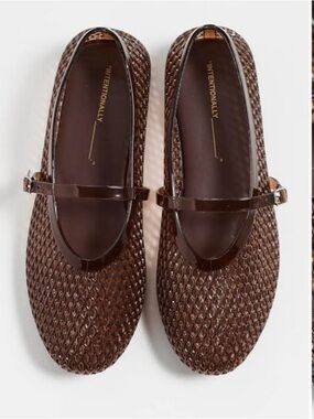INTENTIONALLY BLANK Brown Jelly Mary Jane Flats